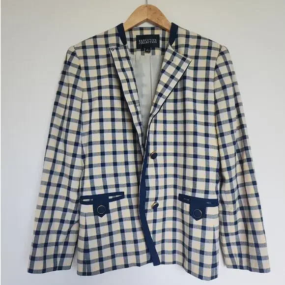 Vintage Executive Collection Plaid Blazer - Picture 1 of 9